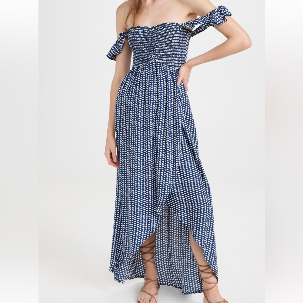 Tiarre Hawaii navy and white maxi dress